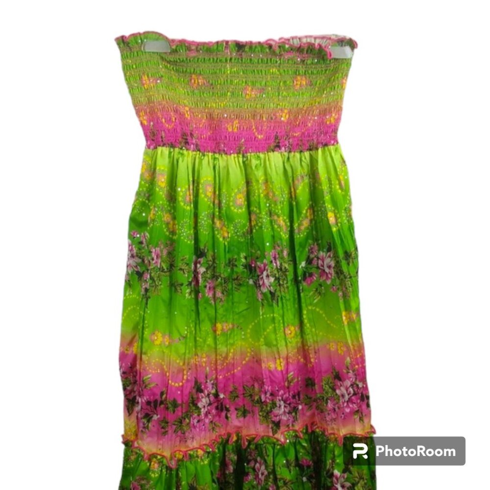 Squeeze Shirred Boho Dress or Skirt Girl's (14-16) NWT
